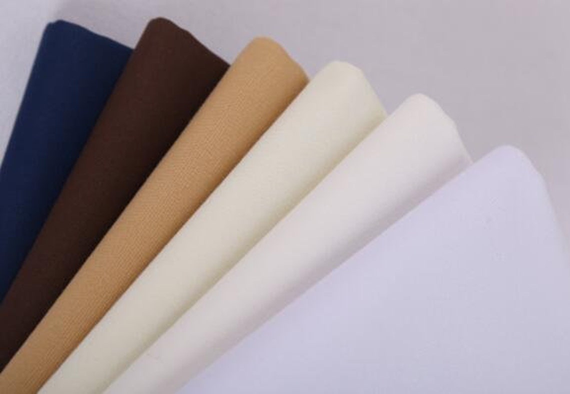 20 Color 100 Cotton Canvas Fabric Pure Color Canvas Fabric Etsy