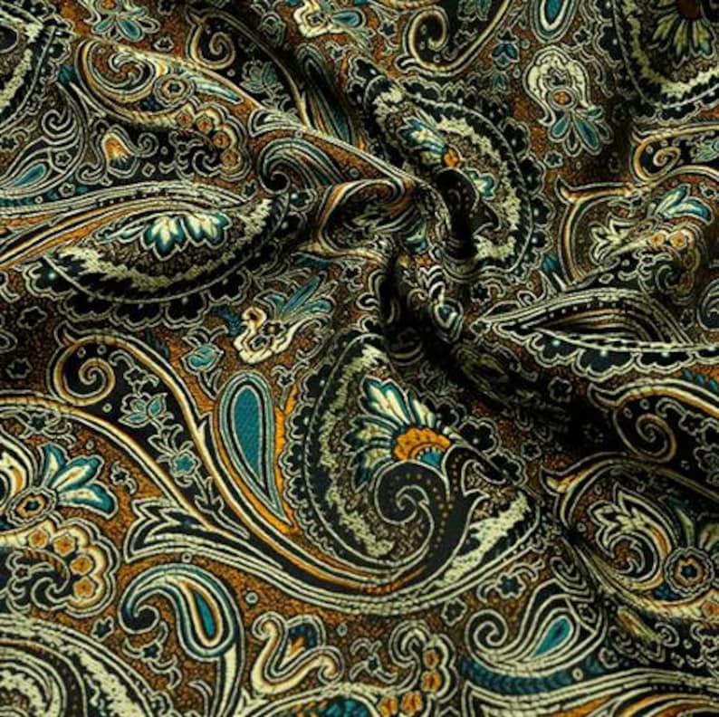 3 Color brocade fabric with peacock flower pattern jacquard Etsy