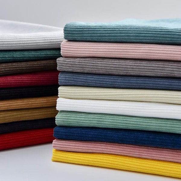 EN VENTE, tissu en velours côtelé de 20 couleurs, tissu rétro, tissu en velours côtelé de couleur unie, tissu de veste, par mètre