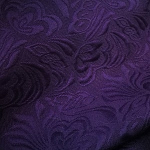 SALE, Purple Color Jacquard Fabric, Thicken Fabric, Relief Style Fabric With Butterfly Flower Style, Fabric by the yard