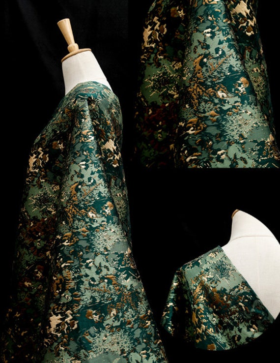 SALE 4 Color Jacquard Fabric Dark Green Jacquard Fabric Etsy