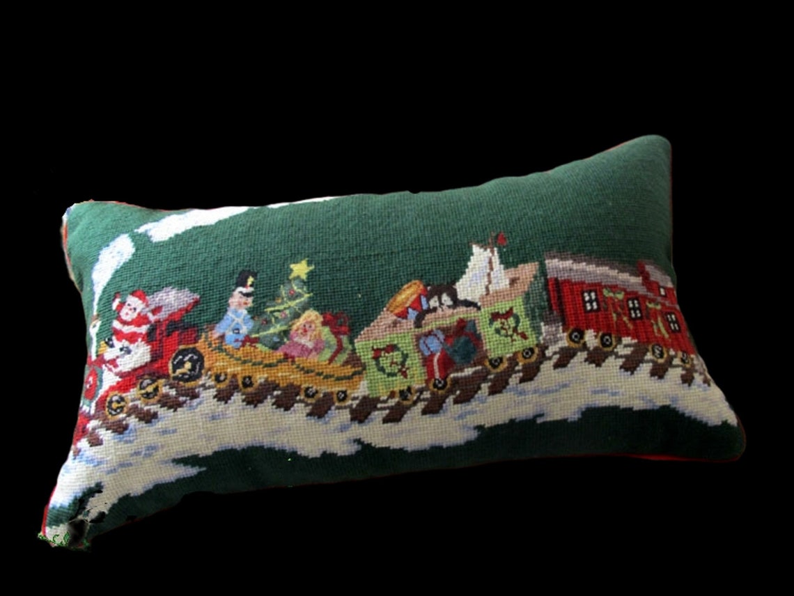 Wool Christmas Pillow 12x20 Christmas Pillow Cover Lumbar Etsy