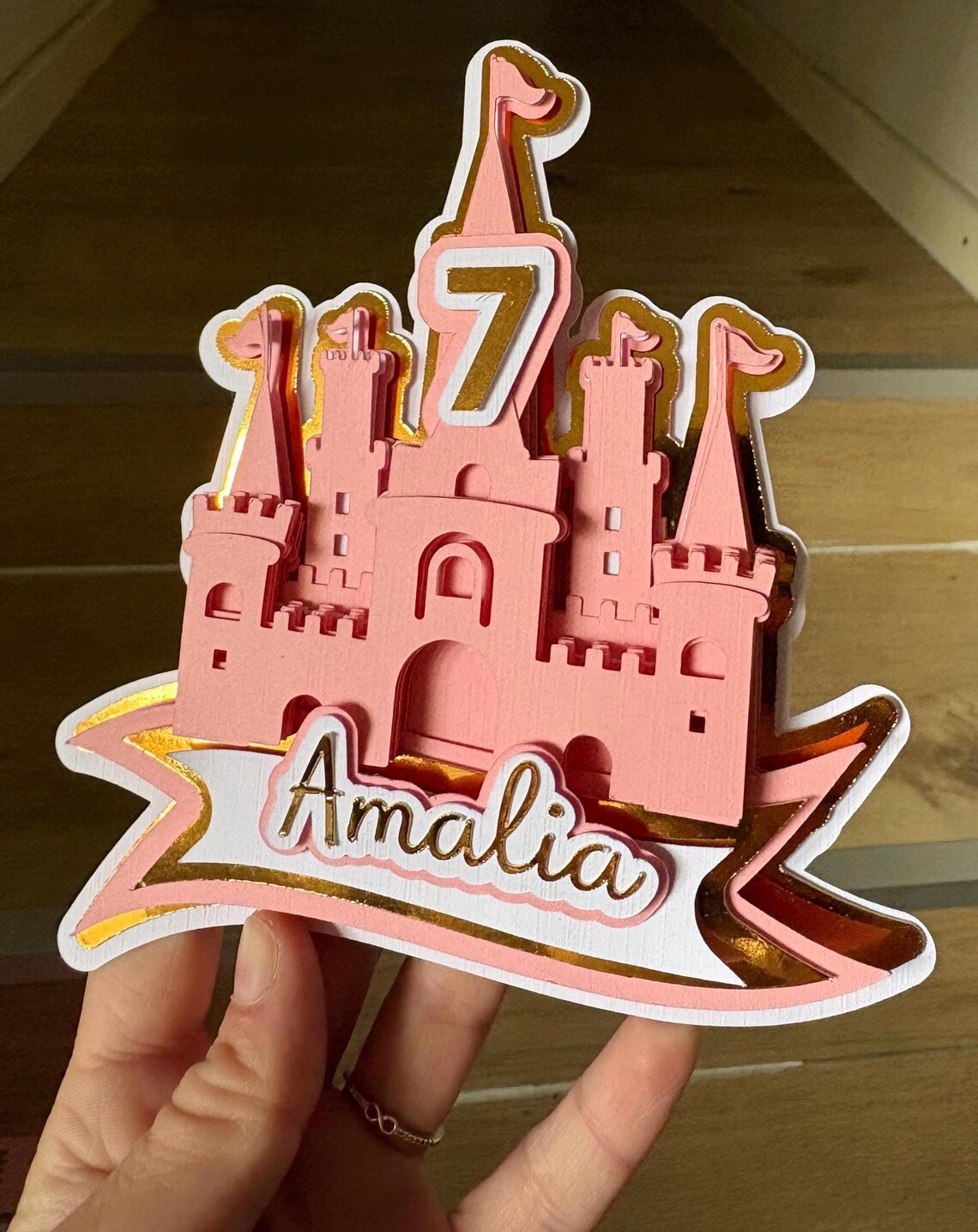 Personalized Cake Topper – Princess Castle – Name and Number of Your ...