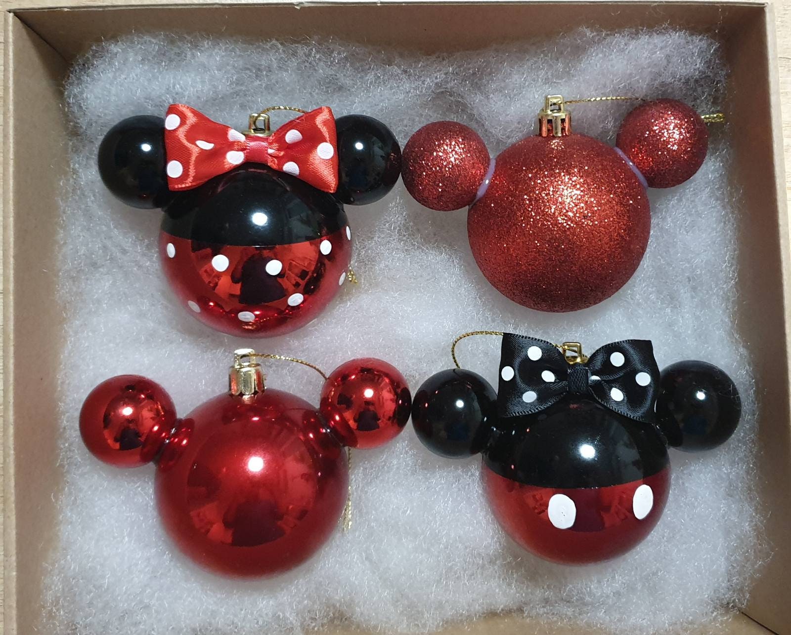 Minnie Mouse Ornaments Mickey set Mickey Mickey Bauble Etsy