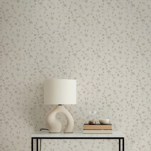 Champêtre Wallpaper. Removable Peel + Stick and Traditional Wallpaper Options. 25 Inch. Vintage Wallpaper. Vintage. Gray. Neutral Wallpaper.