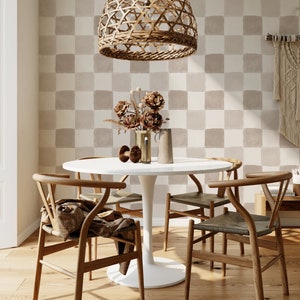 Clémence Wallpaper - Beige. Nursery Bedroom Wallpaper. Peel and Stick and Traditional Wallpaper Options. Multiple Colors Available.
