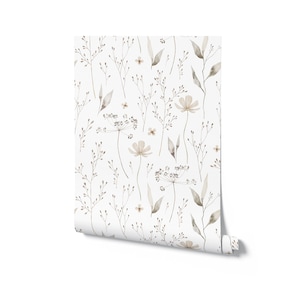 Tranquil Bloom Wallpaper. Peel and Stick and Traditional Wallpaper Options. Removable. Accent Wall. image 8