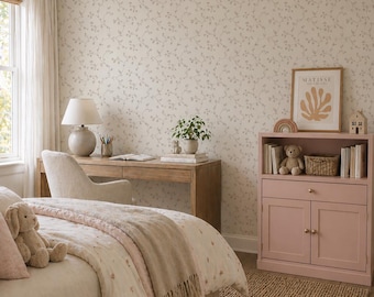 Primrose Vine Wallpaper. Peel and Stick Wallpaper. Removable. Accent Wall. Many Colours Available. *