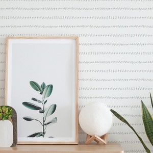 Minimal Watercolor Wallpaper. Steel Color. Hand Painted. Peel + Stick Wallpaper. Removable. Accent Wall. Multiple colors available. *