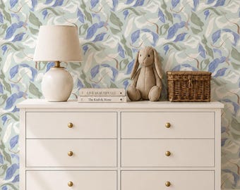 Bergen Floral Wallpaper. Peel and Stick Wallpaper. Removable. Accent Wall. Many Colours Available. *