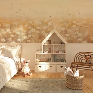 Annapolis Royal. Bedroom Mural Wallpaper. Removable Peel and Stick + Traditional Wallpaper Options. Nursery Floral. Neutral. Playroom.