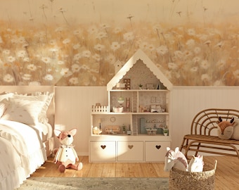 Annapolis Royal. Bedroom Mural Wallpaper. Removable Peel and Stick + Traditional Wallpaper Options. Nursery Floral. Neutral. Playroom.