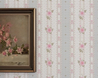Vintage Cutie Wallpaper. Peel and Stick and Traditional Wallpaper Options. Removable. Accent Wall.