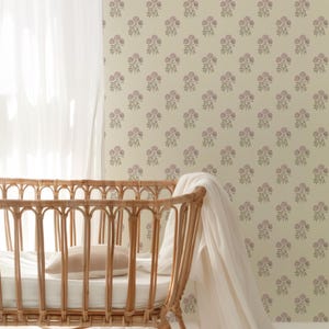 English Rose Wallpaper.  Peel and Stick and Traditional Wallpaper Options. Removable. Accent Wall.