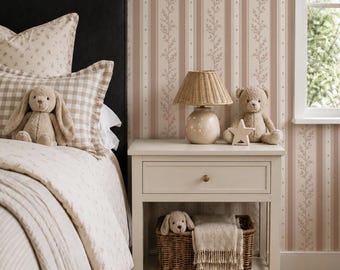 Evangeline Stripe Wallpaper. Peel and Stick Wallpaper. Removable. Accent Wall. Many Colours Available. *