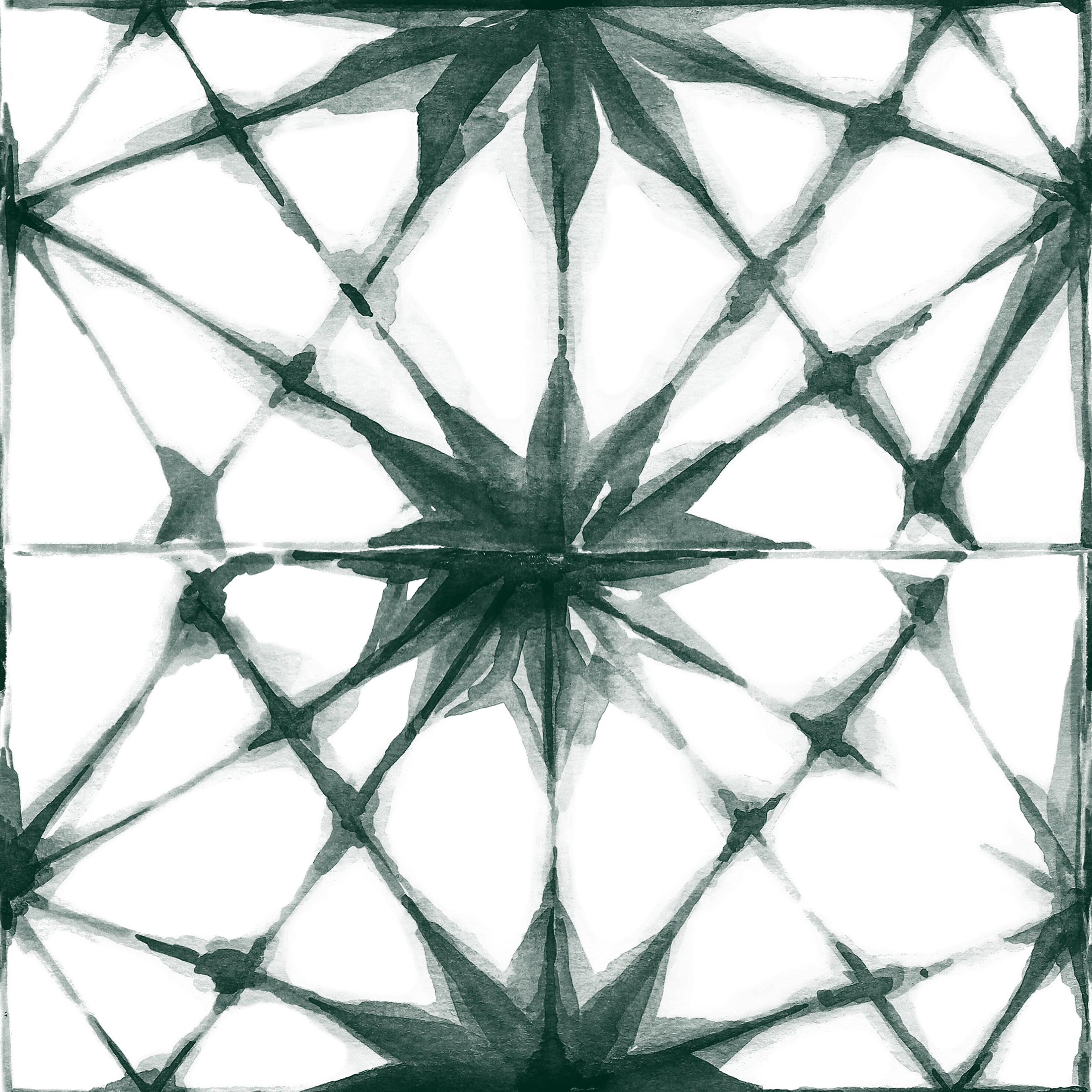 Hand Painted Wallpaper. Hunter Green Color. Peel and Stick and | Etsy