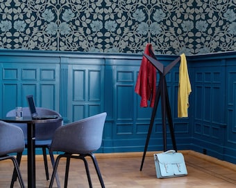 Morris Style Wallpaper. Removable Peel + Stick and Traditional Wallpaper Options. Accent Wall. 25Inch.50Inch. *