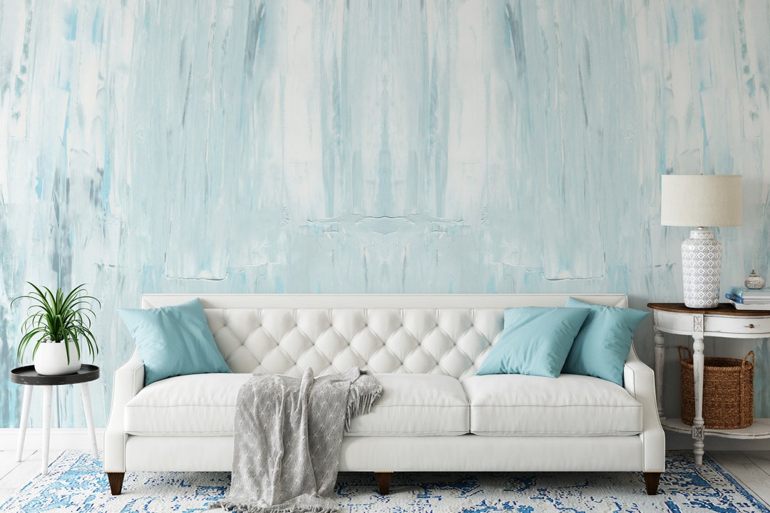Watercolor Wallpaper. Hand Painted. Peel and Stick and