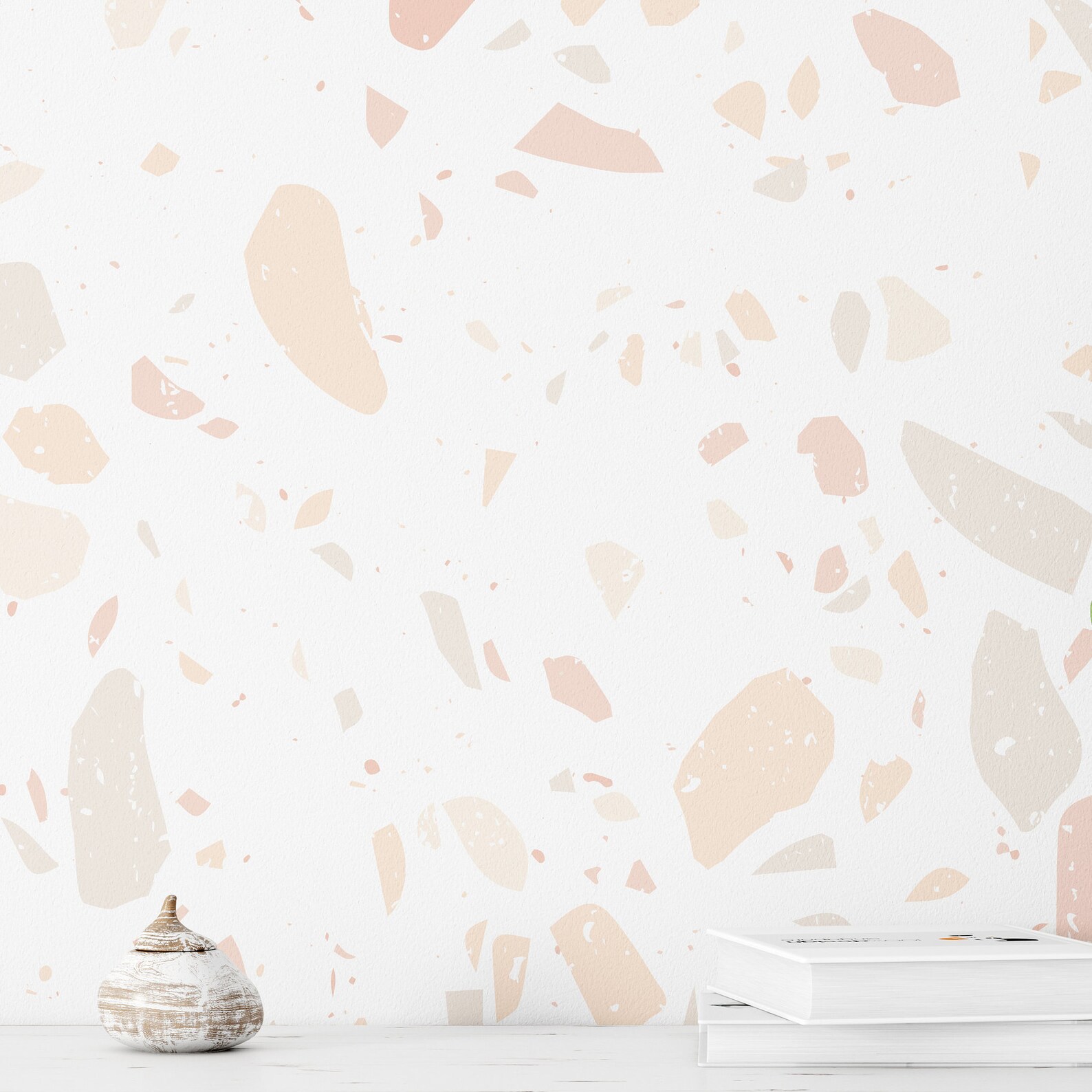Beautiful Pink Terrazzo Wallpaper. Terrazzo Wallpaper. Peel and Stick