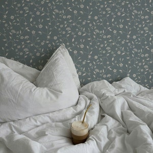 Spring Tapestry Wallpaper. Removable Peel + Stick and Traditional Wallpaper Options. Accent Wall. Multiple Colours Available. Floral.