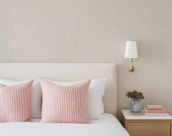 Soft Stitch Wallpaper. Color: Nude. Peel and Stick Wallpaper. Removable. Accent Wall. Many Colours Available. *