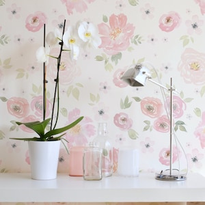 Gentle Blossom Wallpaper - 25&quot;. Color: Original. Removable Peel + Stick and Traditional Wallpaper Options. Multiple colors available.