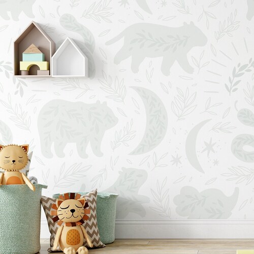 Fondo de pantalla de guardería. Diseño Boho para niños. Peel - Etsy México Fondo de pantalla de guardería. Diseño Boho para niños. Peel - Etsy México