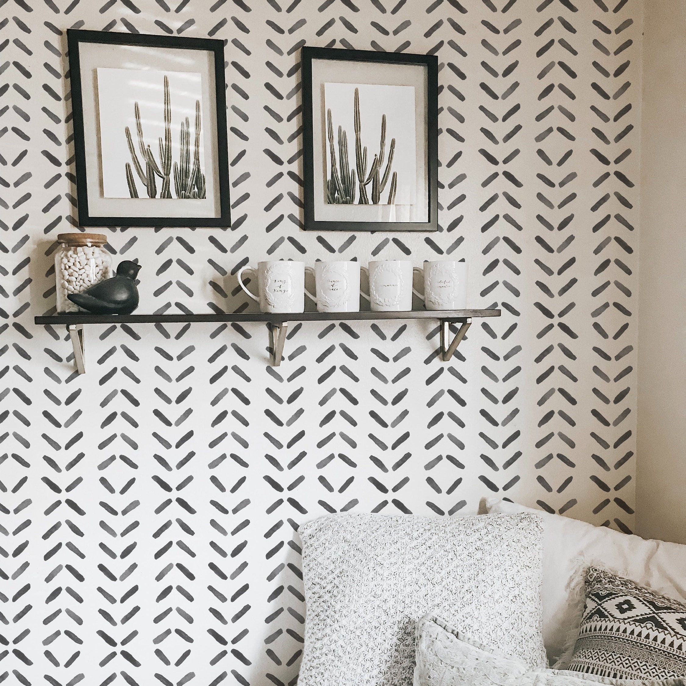 black and grey chevron background