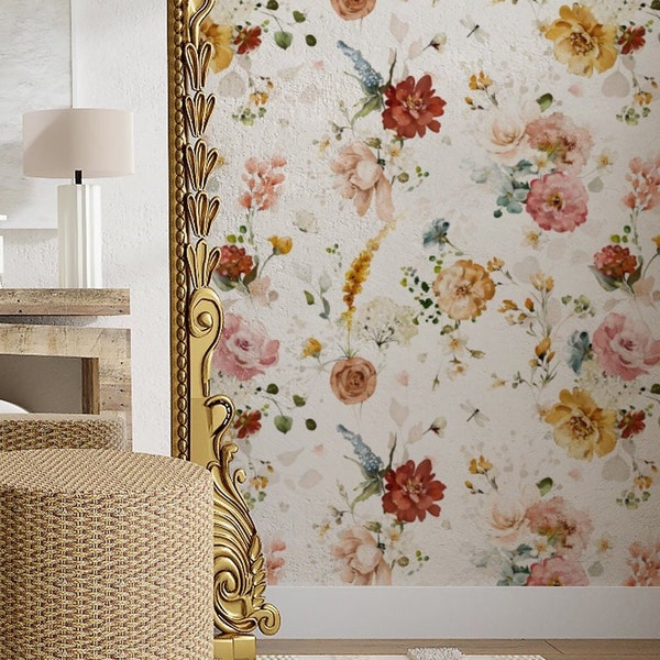 French Country Peel and Stick Wallpaper - Etsy