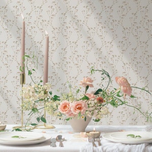 Boho Branches Wallpaper. Removable Peel + Stick and Traditional Wallpaper Options.  Multiple Colours Available. 25 Inch. *