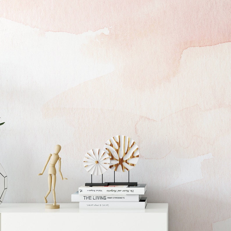 Hand Painted Watercolor Wallpaper. Peel and Stick Wallpaper. Etsy Canada