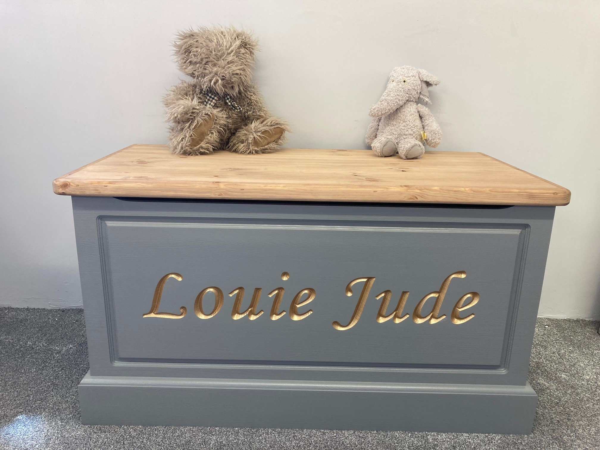 Handmade Personalised Solid Wood Framed Toy Box With Soft Closing Lid Etsy UK