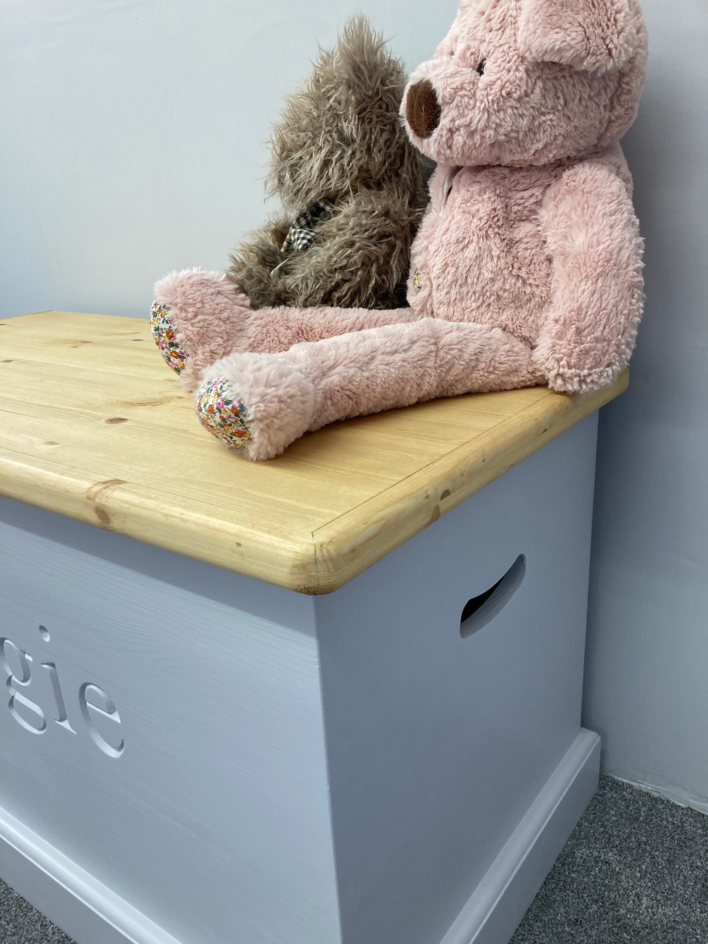 Handmade Personalised Solid Wood Toy Box With Soft Closing Etsy UK