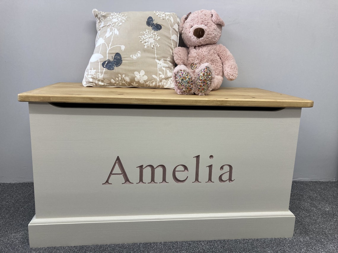 Handmade Personalised Solid Wood Toy Box With Soft Closing Etsy UK