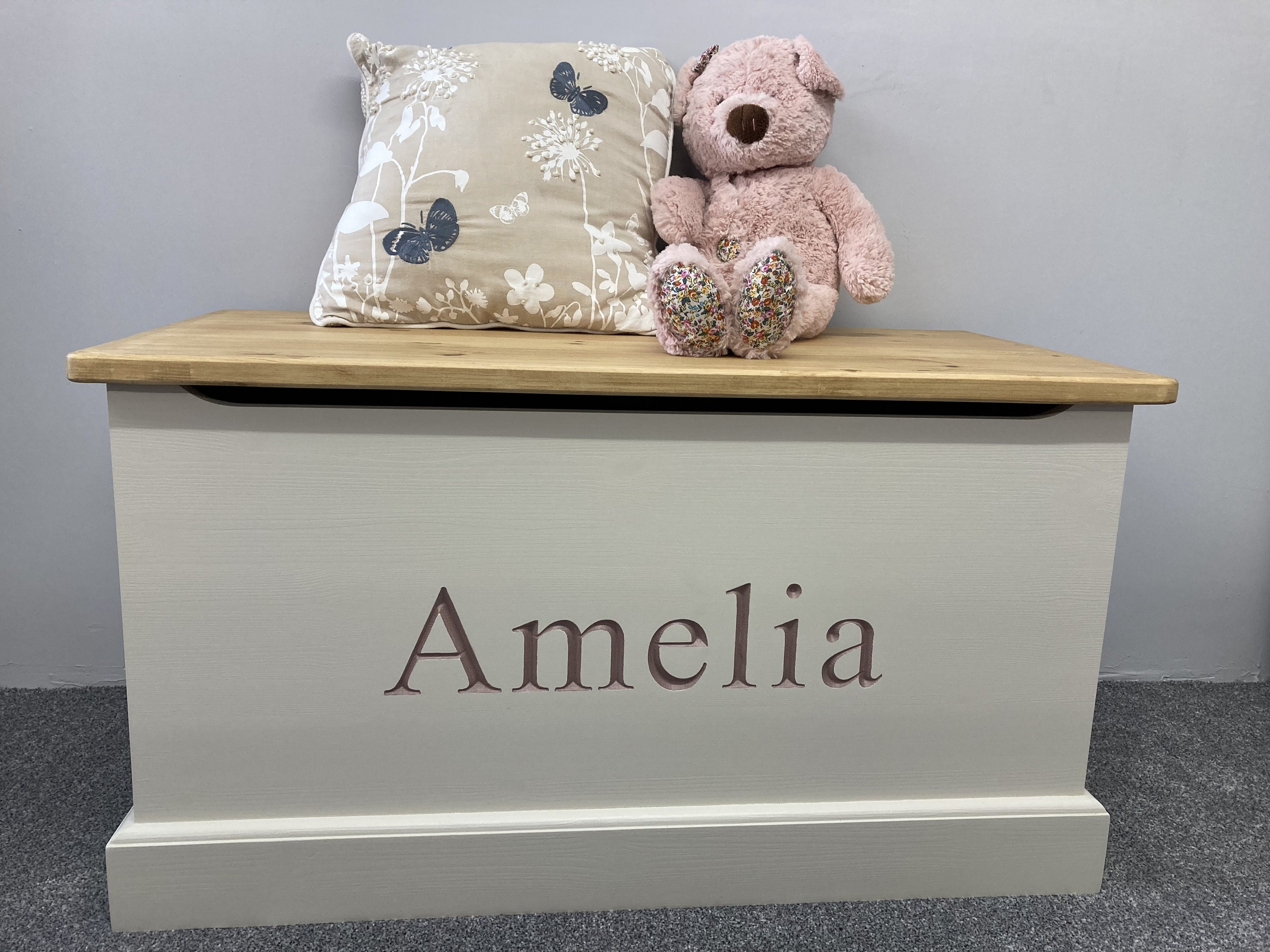 Handmade Personalised Solid Wood Toy Box With Soft Closing Etsy UK