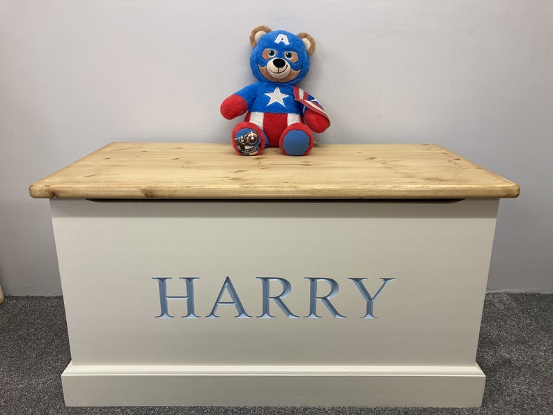 Handmade Personalised Solid Wood Toy Box With Soft Closing Etsy UK
