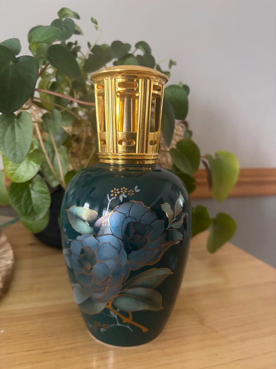 Vintage Green Lampe Berger Limoges From France Artoria Floral - Etsy