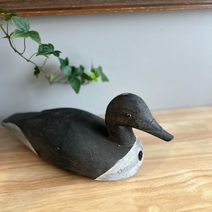 Vintage wooden duck decoy Lesser Scaup Antique