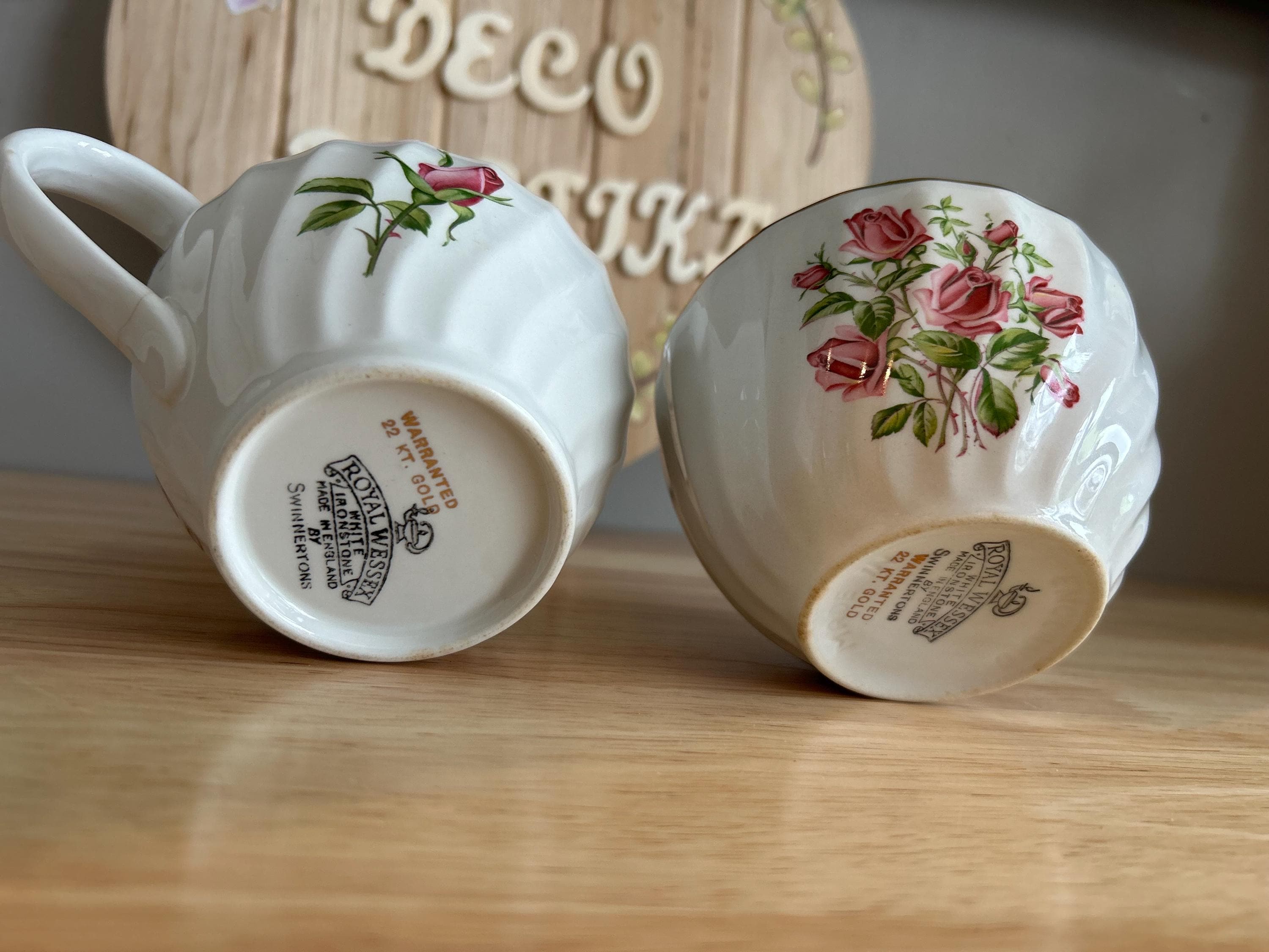 Royal Wessex Swinnertons Ironstone Vintage Creamer and Sugar Bowl
