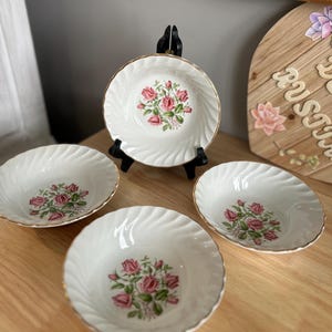 Royal Wessex Swinnertons Ironstonefrom England fine china vintage bowl set of 4 6.5”