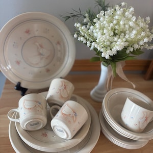 Juego de platos y tazas Corelle Country Promenade Geese Goose vintage, estilo Countrycore.