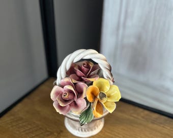 ヴィンテージ陶器フラワーバスケット - Etsy 日本
