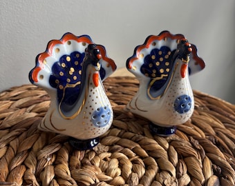 Soviet Salt & Pepper Shakers BY Lomonosov Porcelain Turkey and