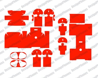 Apple AirPod skin cut Template File for vinyl cutting (Vector Template) SVG