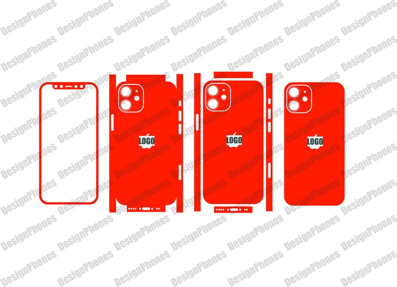 IPhone 12 Mini Skin Cut Template File for Vinyl Cutting vector Template ...