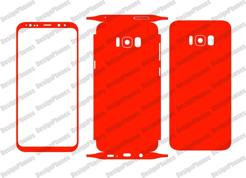 Samsung Galaxy S8 Plus Skin Cut Template File for Vinyl Cutting vector ...