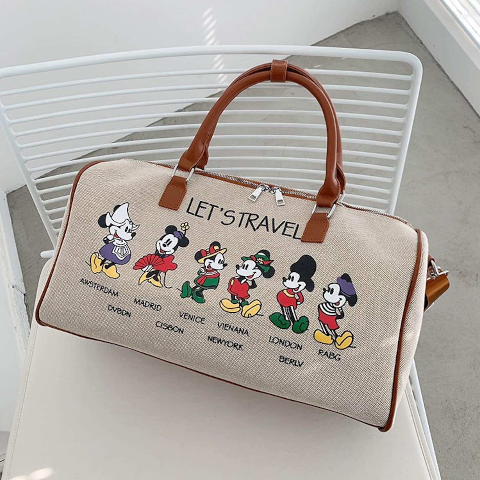 Mickey Mouse Travel Bag Disney Duffel Bag Disney Bag Mickey Etsy