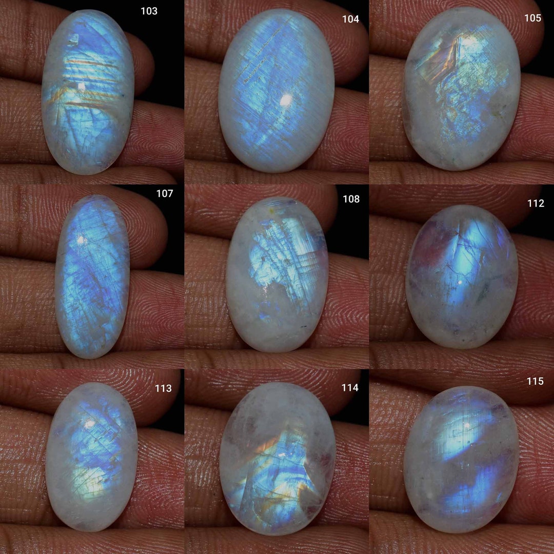 Designer Rainbow Moonstone Cabochon, Natural Moonstone