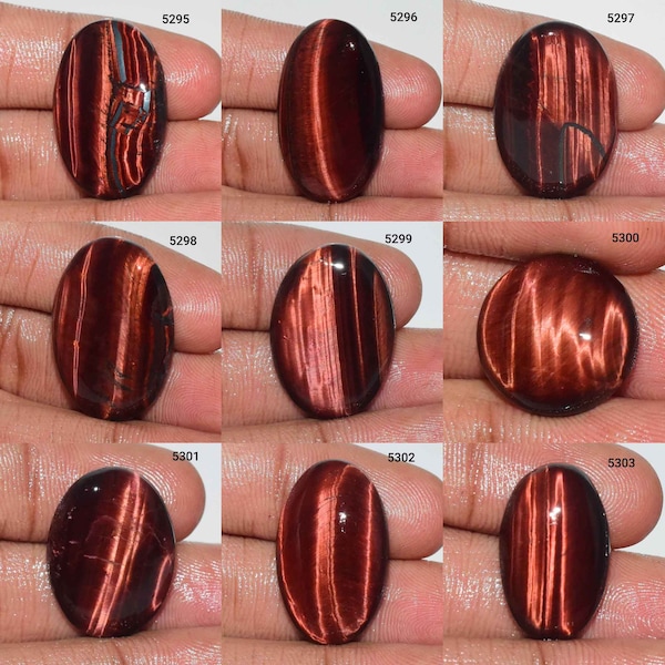 AAA Qualité AAA Pierre précieuse naturelle de l’œil de tigre rouge, Cabochon de l’œil de tigre rouge, Bijoux d’utilisation de la pierre de l’œil de tigre rouge, œil de tigre rouge, prix de gros Cabochon