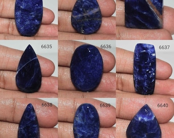 Top Grade Sodalite Cabochon, Natural Sodalite Gemstone, In Low Price Cabochons, Sodalite Jewelry, Loose Sodalite Gemstone Cabochons,